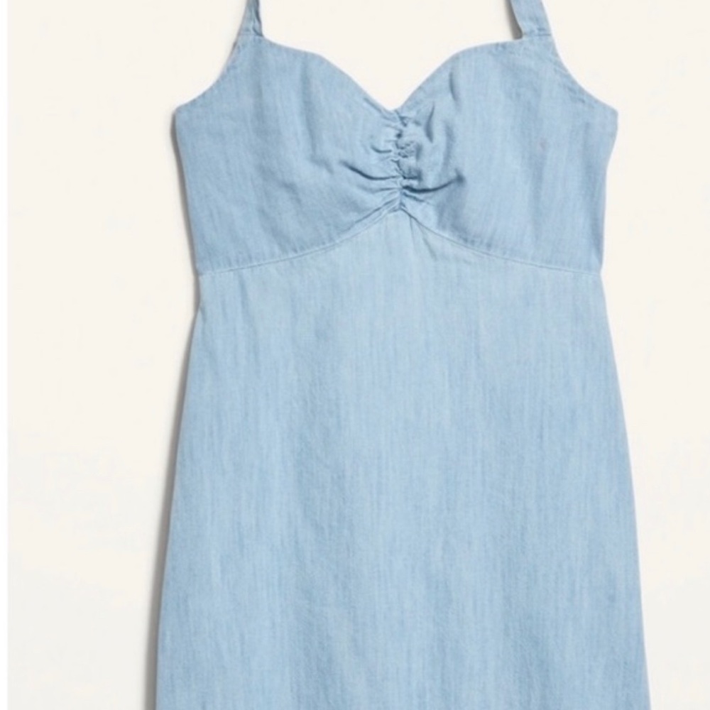 NWT Old Navy Chambray Halter Mini Dress